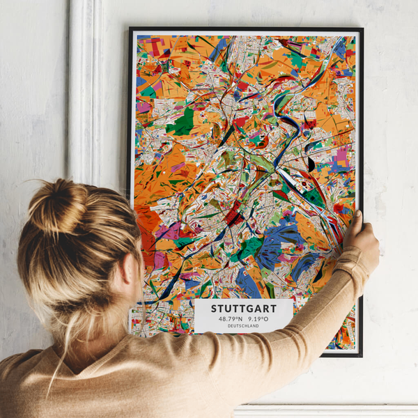 City-Map Stuttgart im Stil Kandinsky City-Map Stuttgart im Stil Kandinsky