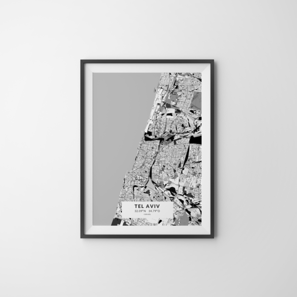 City-Map Tel Aviv im Stil Kandinsky