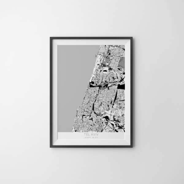 City-Map Tel Aviv im Stil Kandinsky