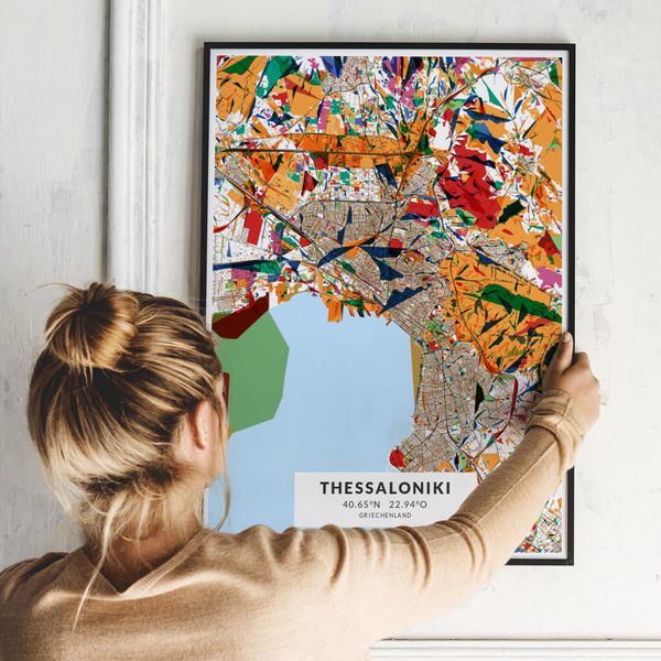 City-Map Thessaloniki im Stil Kandinsky City-Map Thessaloniki im Stil Kandinsky