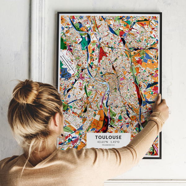 City-Map Toulouse im Stil Kandinsky City-Map Toulouse im Stil Kandinsky