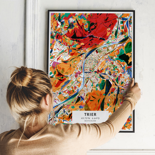 City-Map Trier im Stil Kandinsky City-Map Trier im Stil Kandinsky
