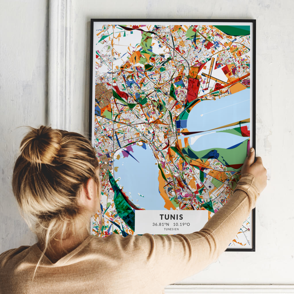 City-Map Tunis im Stil Kandinsky City-Map Tunis im Stil Kandinsky