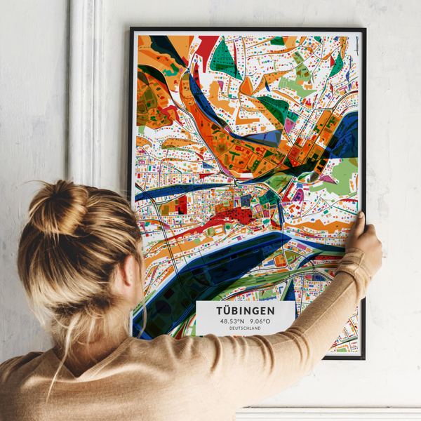 City-Map Tübingen im Stil Kandinsky City-Map Tübingen im Stil Kandinsky