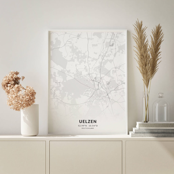 City-Map Uelzen im Stil Elegant City-Map Uelzen im Stil Elegant