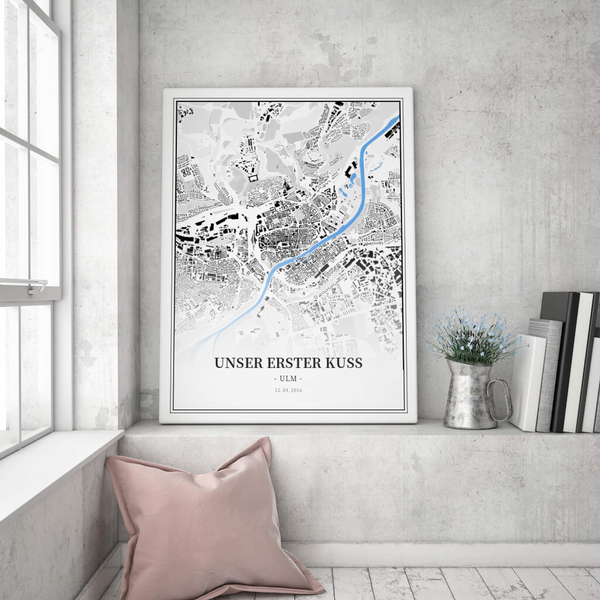 Stadtkarte Ulm im Stil Schwarzplan Stadtkarte Ulm im Stil Schwarzplan