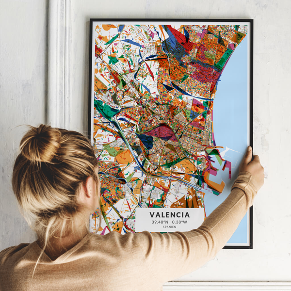 City-Map Valencia im Stil Kandinsky City-Map Valencia im Stil Kandinsky