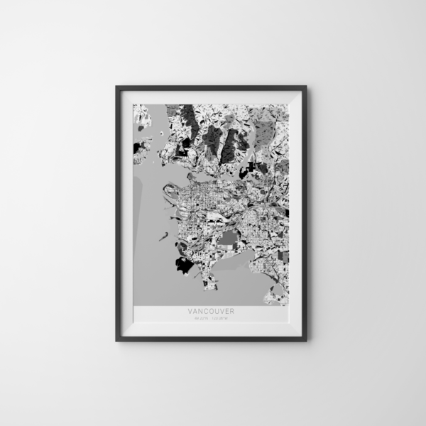 City-Map Vancouver im Stil Kandinsky