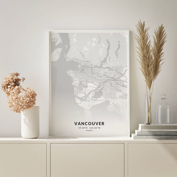 City-Map Vancouver im Stil Elegant
