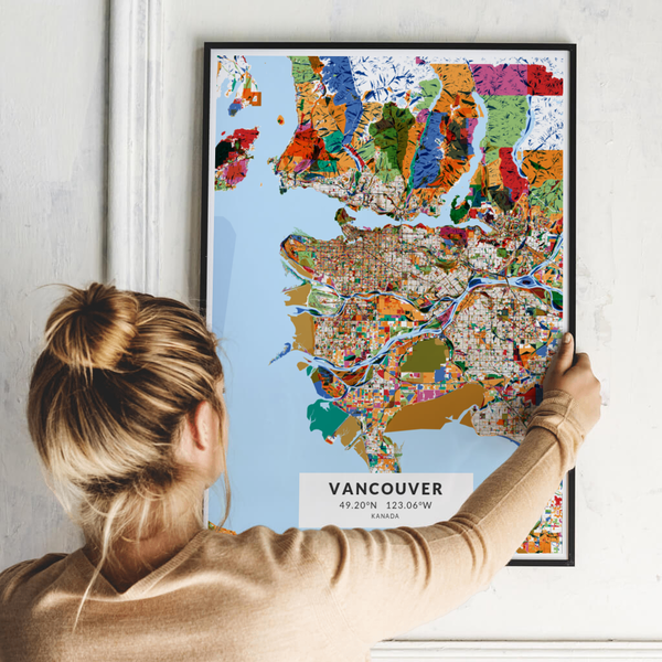 City-Map Vancouver im Stil Kandinsky City-Map Vancouver im Stil Kandinsky