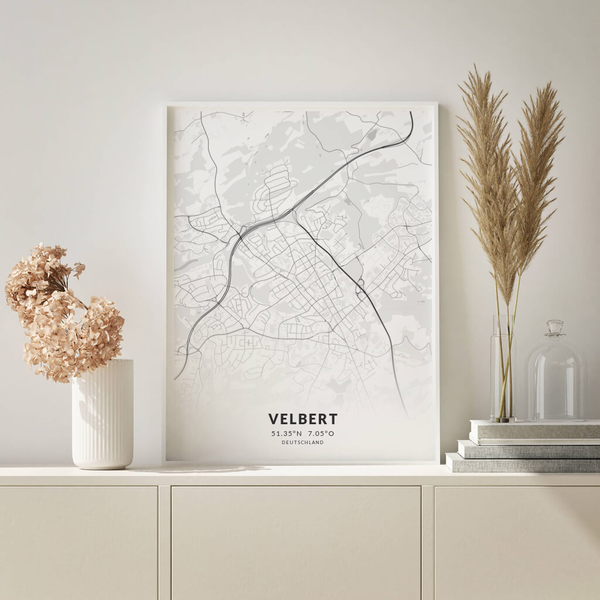 City-Map Velbert im Stil Elegant