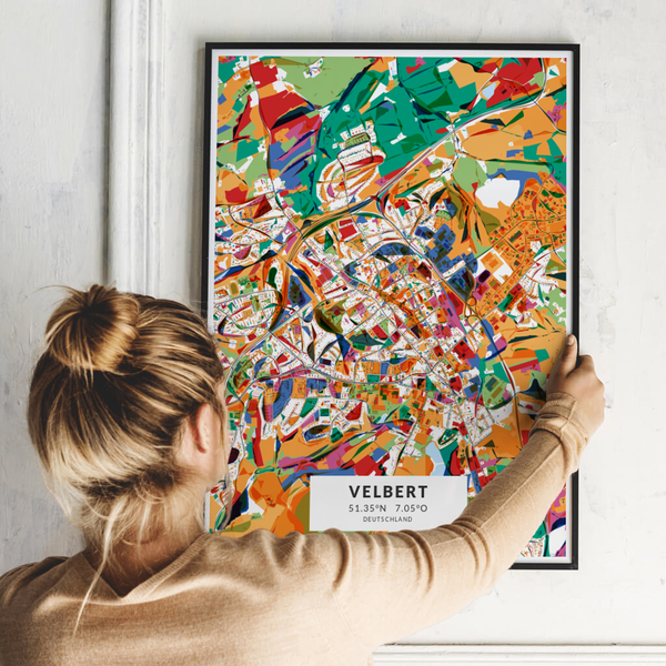 City-Map Velbert im Stil Kandinsky City-Map Velbert im Stil Kandinsky