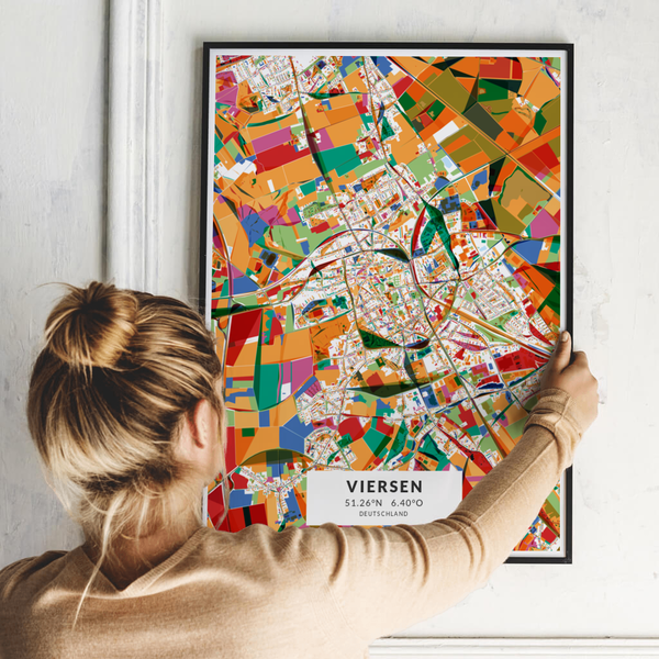 City-Map Viersen im Stil Kandinsky City-Map Viersen im Stil Kandinsky
