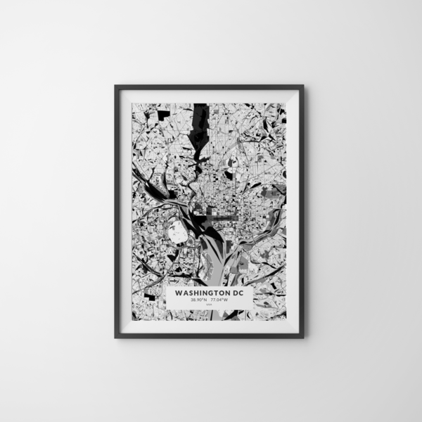 City-Map Washington Dc im Stil Kandinsky City-Map Washington Dc im Stil Kandinsky
