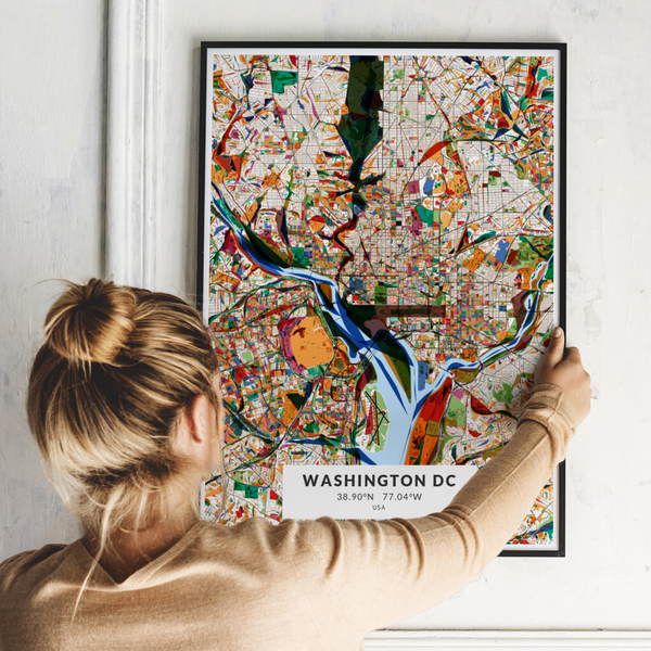City-Map Washington Dc im Stil Kandinsky City-Map Washington Dc im Stil Kandinsky