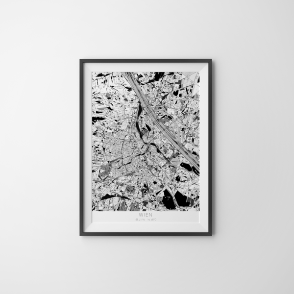 City-Map Wien im Stil Kandinsky