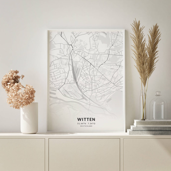 City-Map Witten im Stil Elegant City-Map Witten im Stil Elegant