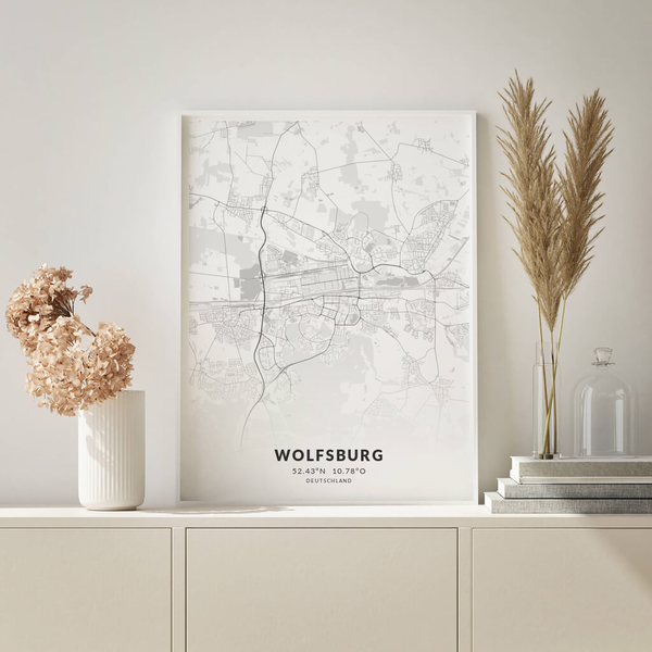 City-Map Wolfsburg im Stil Elegant