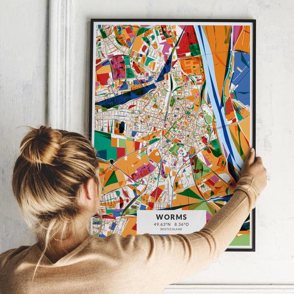 City-Map Worms im Stil Kandinsky City-Map Worms im Stil Kandinsky