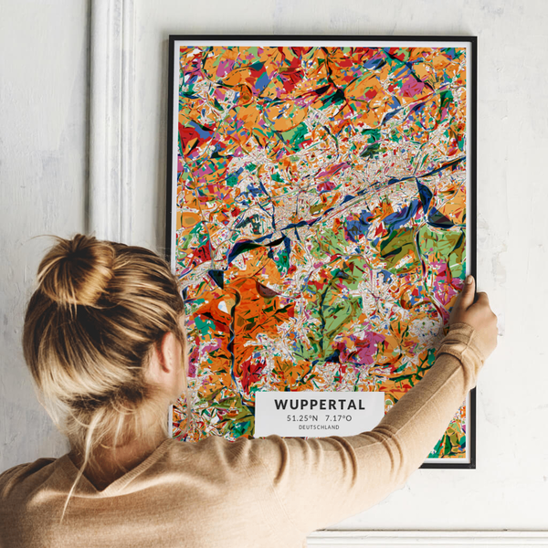 City-Map Wuppertal im Stil Kandinsky City-Map Wuppertal im Stil Kandinsky