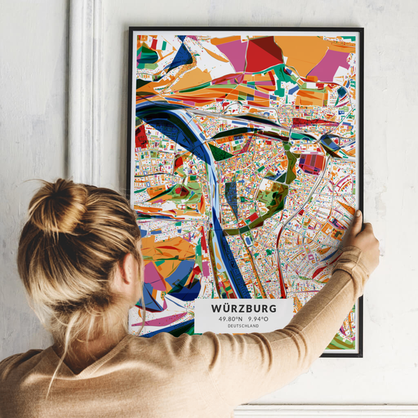 City-Map Würzburg im Stil Kandinsky City-Map Würzburg im Stil Kandinsky
