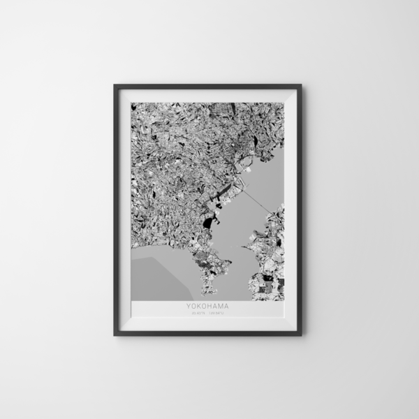 City-Map Yokohama im Stil Kandinsky City-Map Yokohama im Stil Kandinsky