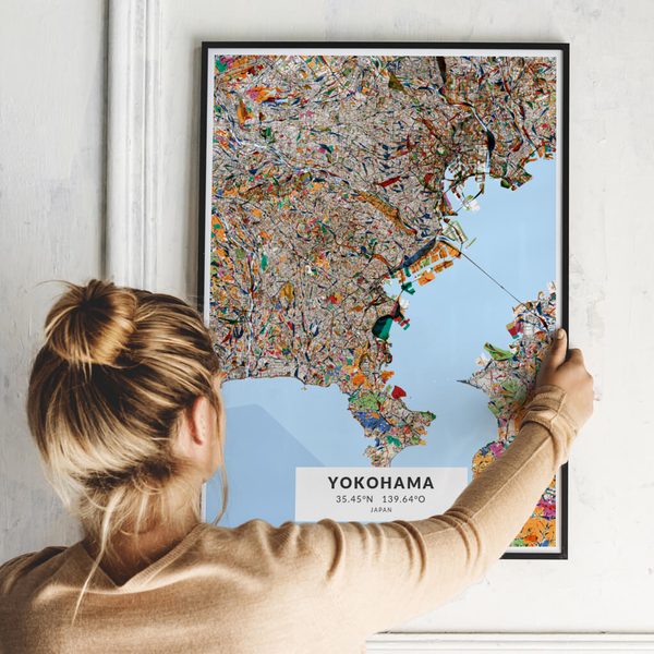 City-Map Yokohama im Stil Kandinsky City-Map Yokohama im Stil Kandinsky