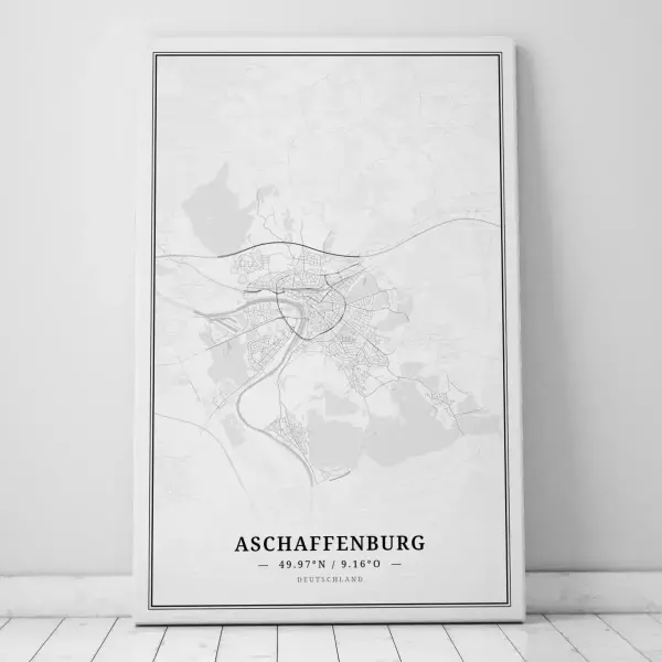 Zeige Deine Liebe zu Aschaffenburg mit dieser Designer-Leinwand.