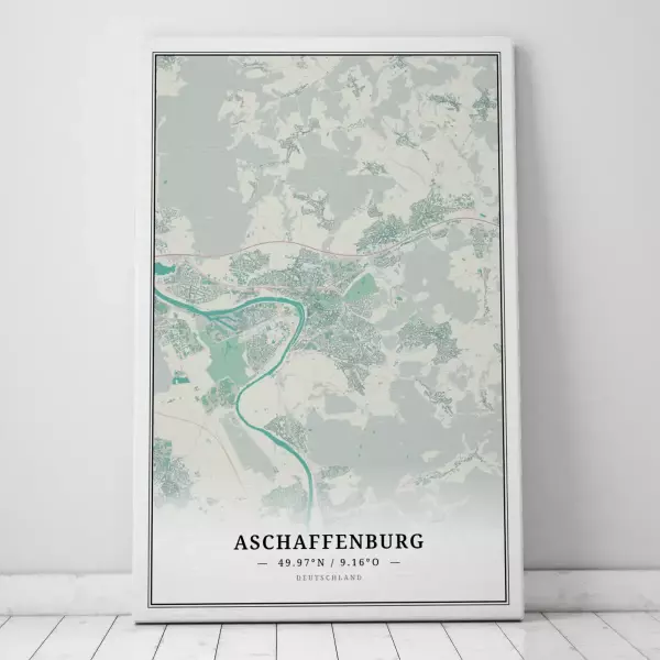 Zeige Deine Liebe zu Aschaffenburg mit dieser Designer-Leinwand.