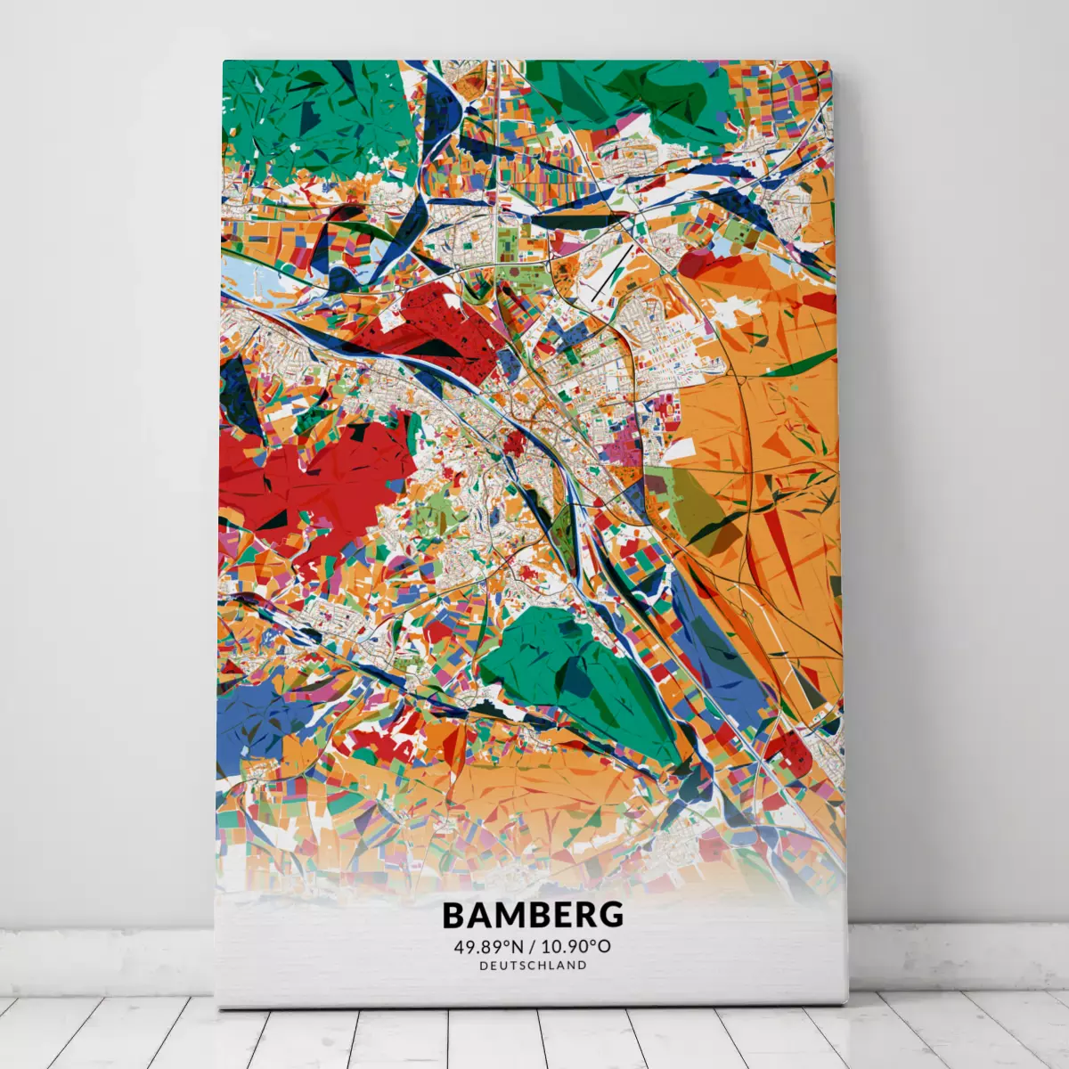 Stadtplan Bamberg im Stil Kandinsky