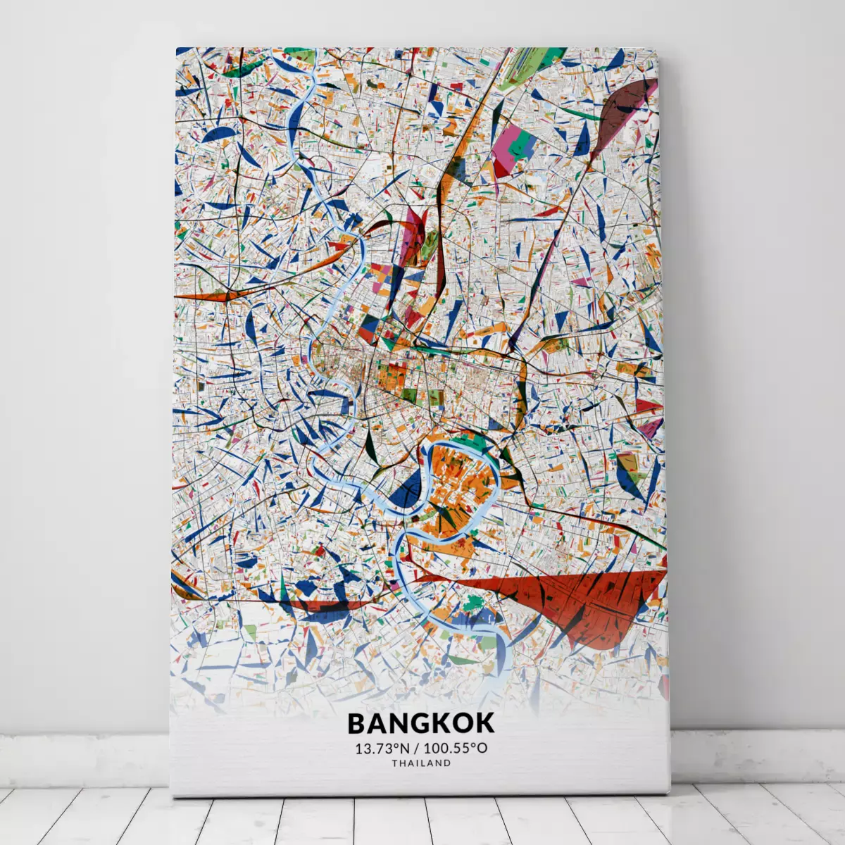 Stadtplan Bangkok im Stil Kandinsky