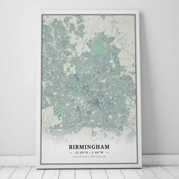 Zeige Deine Liebe zu Birmingham mit dieser Designer-Leinwand.