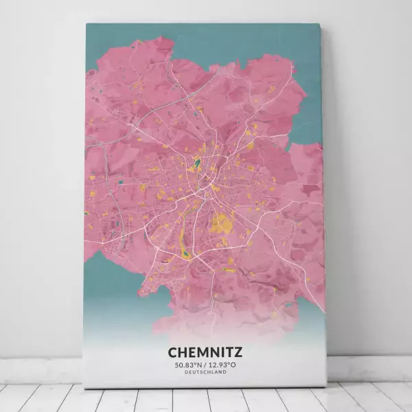 Zeige Deine Liebe zu Chemnitz mit dieser Designer-Leinwand.