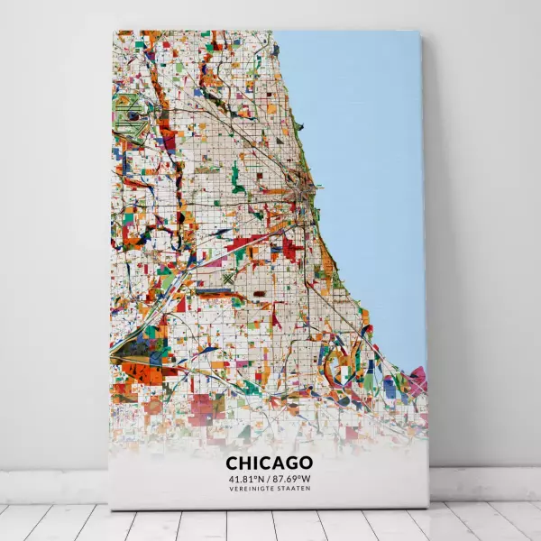 Zeige Deine Liebe zu Chicago mit dieser Designer-Leinwand.