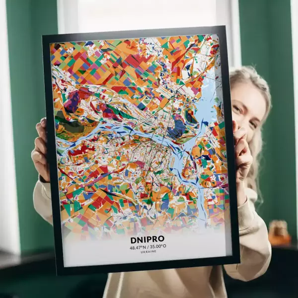 Dnipro im Stil Kandinsky