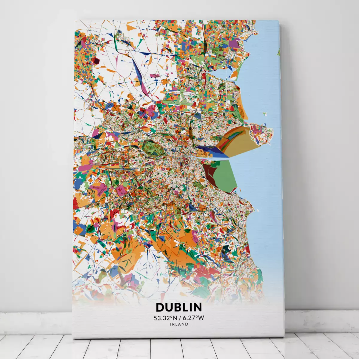 Stadtplan Dublin im Stil Kandinsky