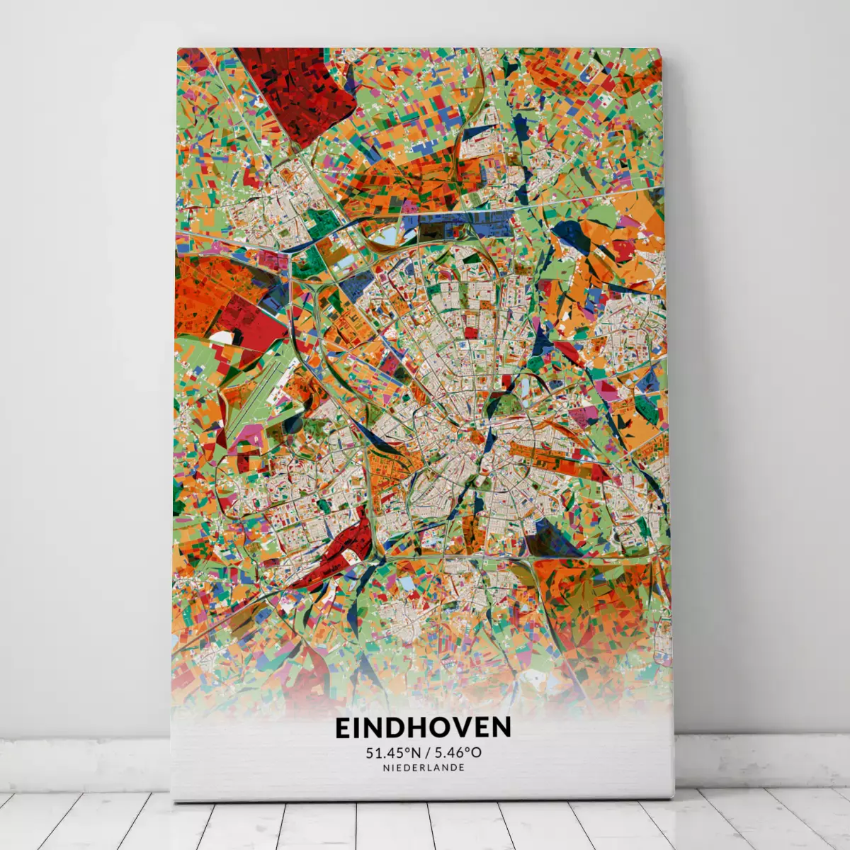 Stadtplan Eindhoven im Stil Kandinsky