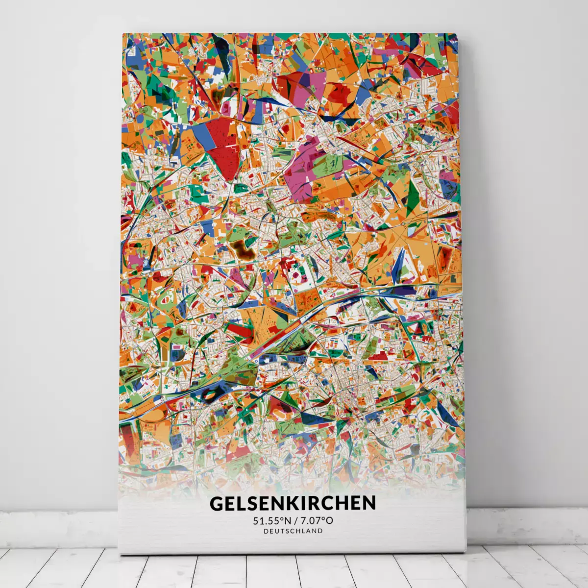 Stadtplan Gelsenkirchen im Stil Kandinsky