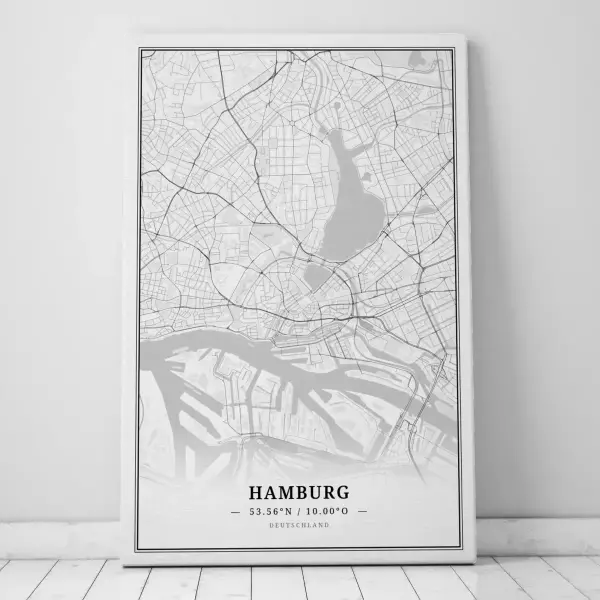Zeige Deine Liebe zu Hamburg mit dieser Designer-Leinwand.