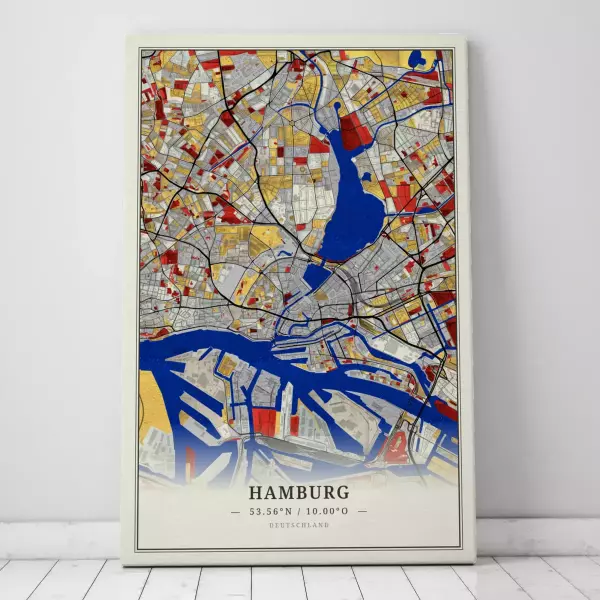 Zeige Deine Liebe zu Hamburg mit dieser Designer-Leinwand.