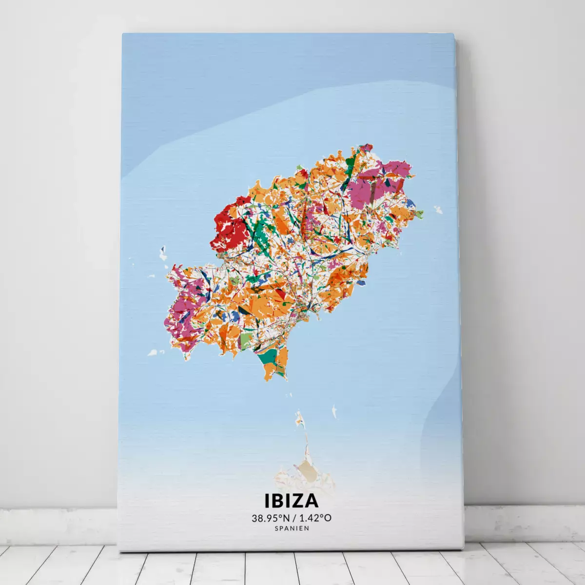 Stadtplan Ibiza im Stil Kandinsky