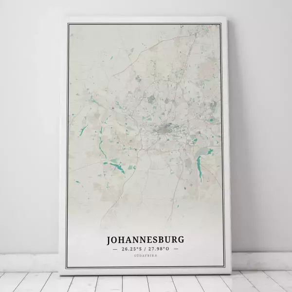 Zeige Deine Liebe zu Johannesburg mit dieser Designer-Leinwand.