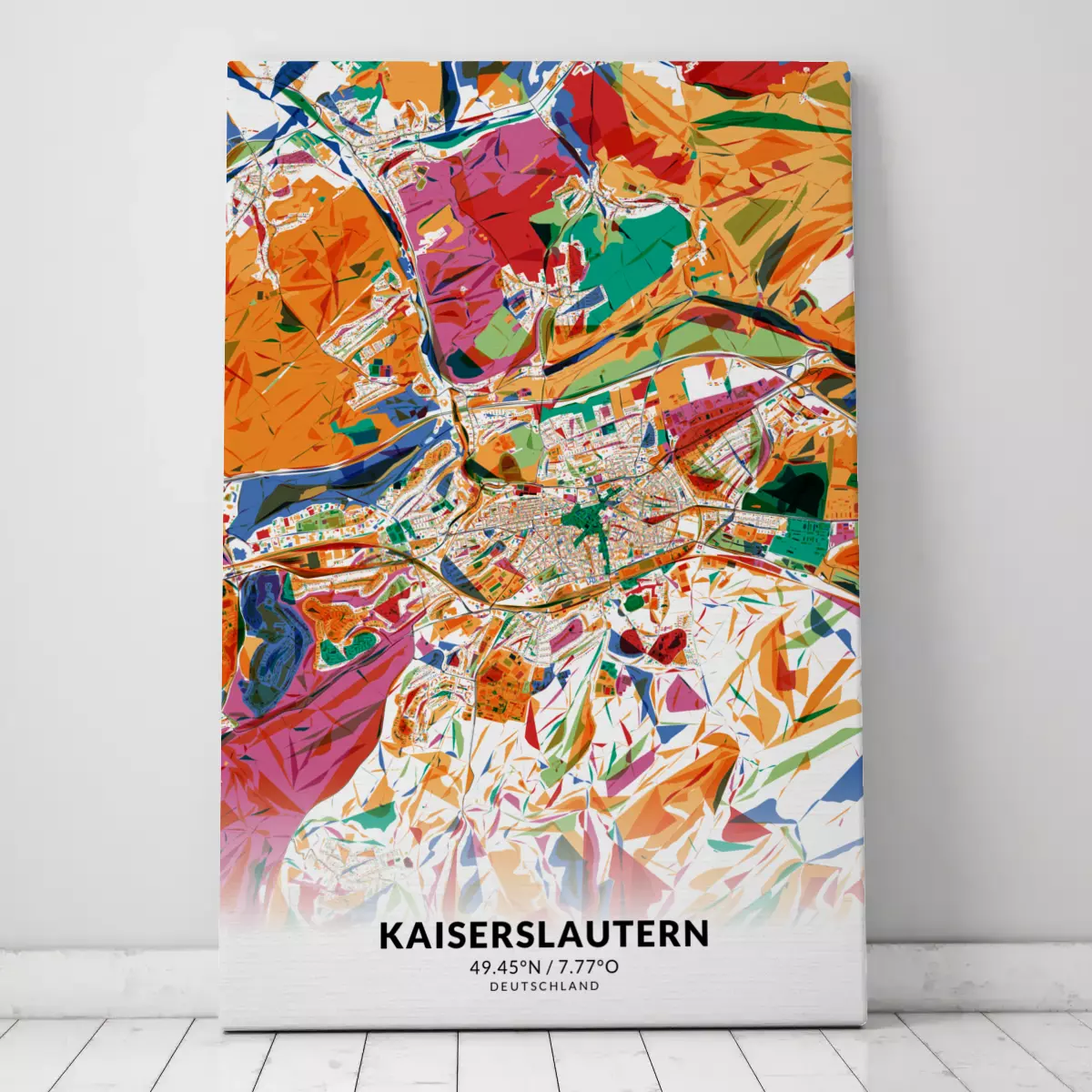Stadtplan Kaiserslautern im Stil Kandinsky