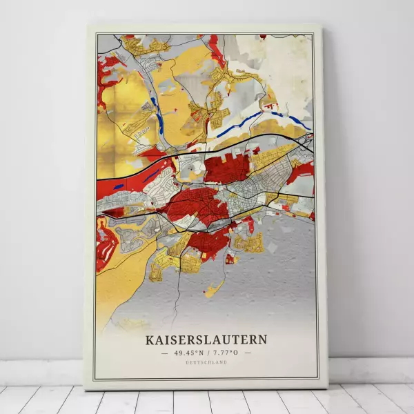 Zeige Deine Liebe zu Kaiserslautern mit dieser Designer-Leinwand.