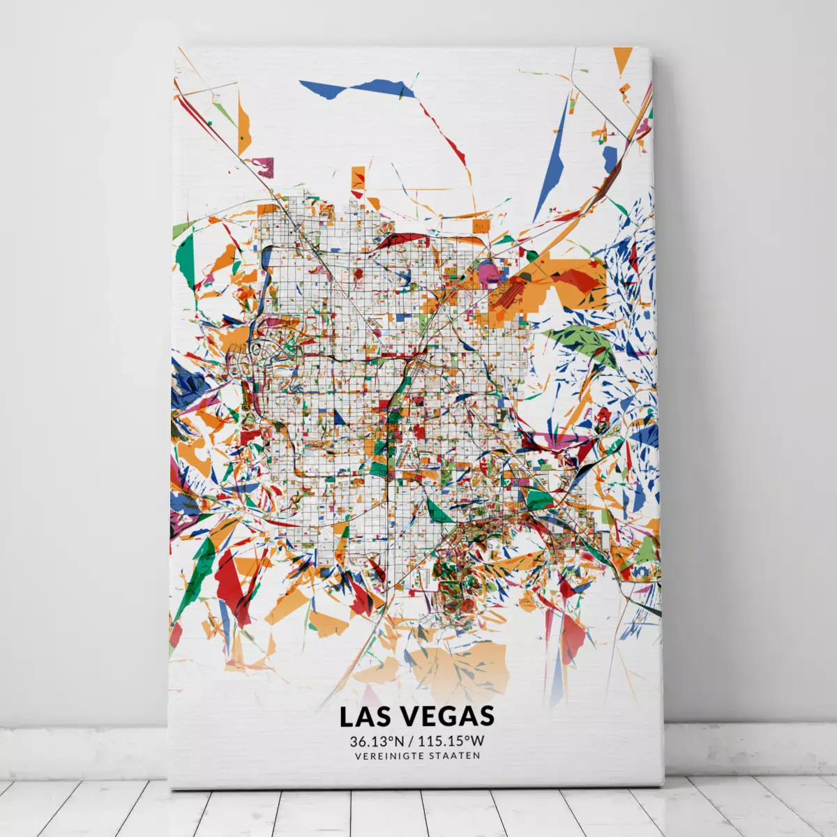 Stadtplan Las Vegas im Stil Kandinsky