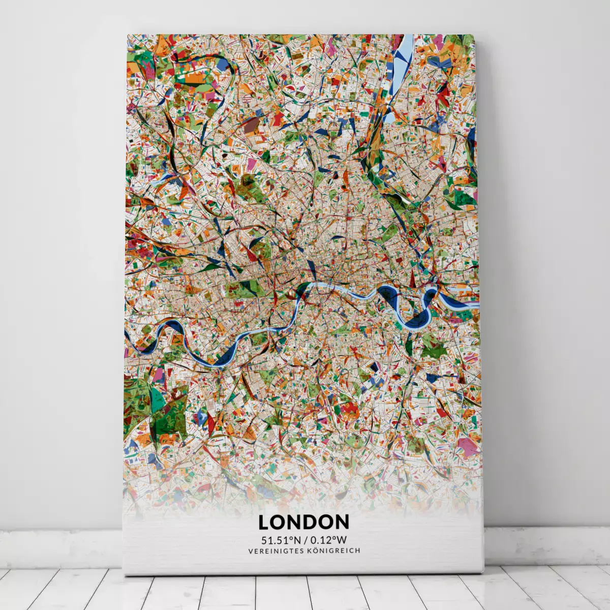 Stadtplan London im Stil Kandinsky