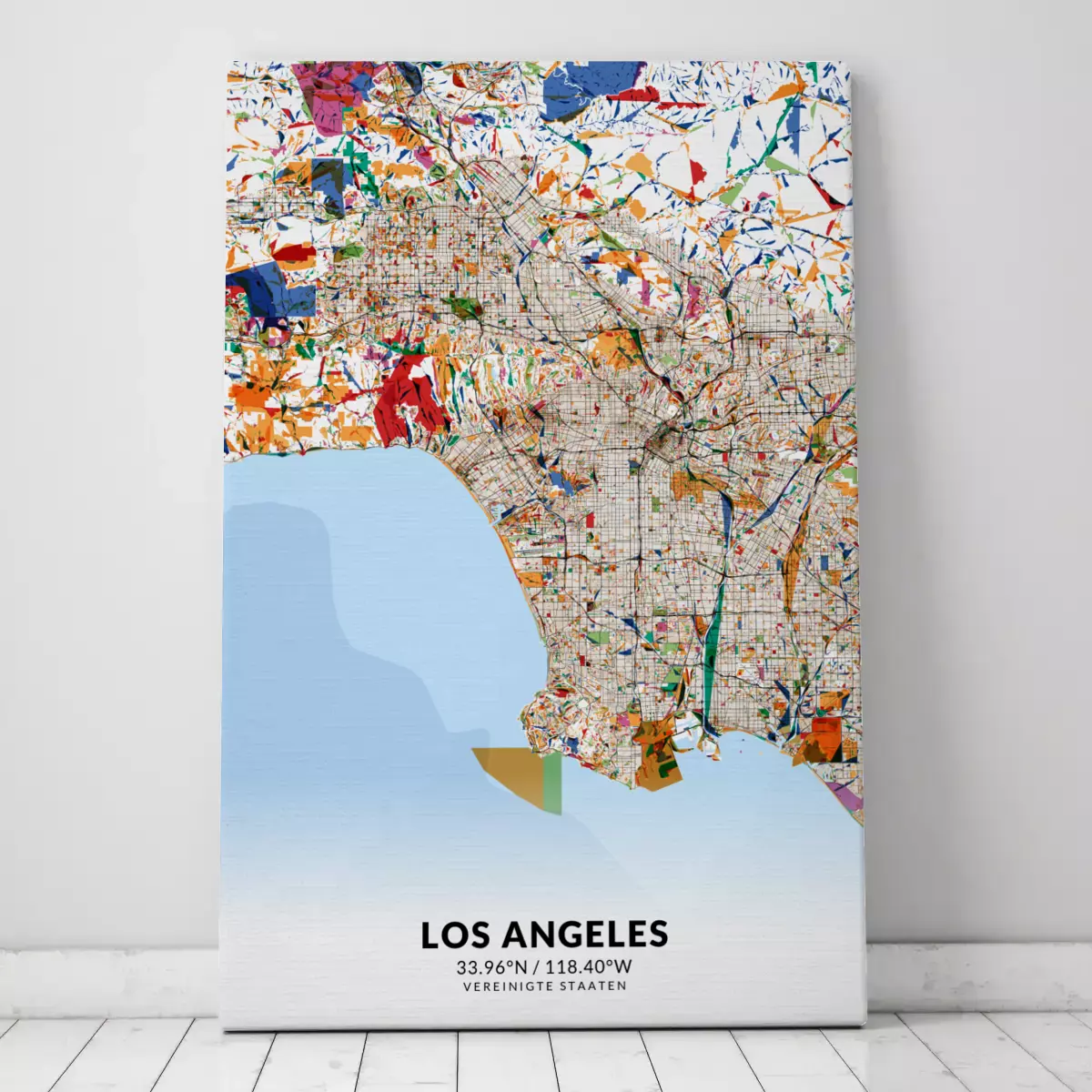 Stadtplan Los Angeles im Stil Kandinsky