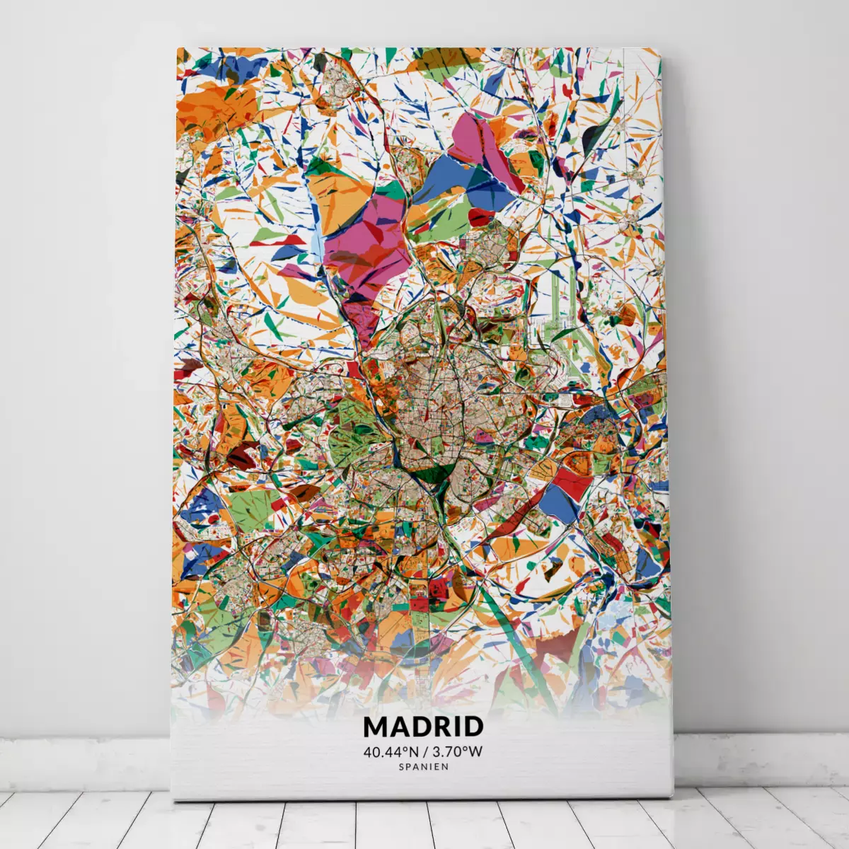 Stadtplan Madrid im Stil Kandinsky