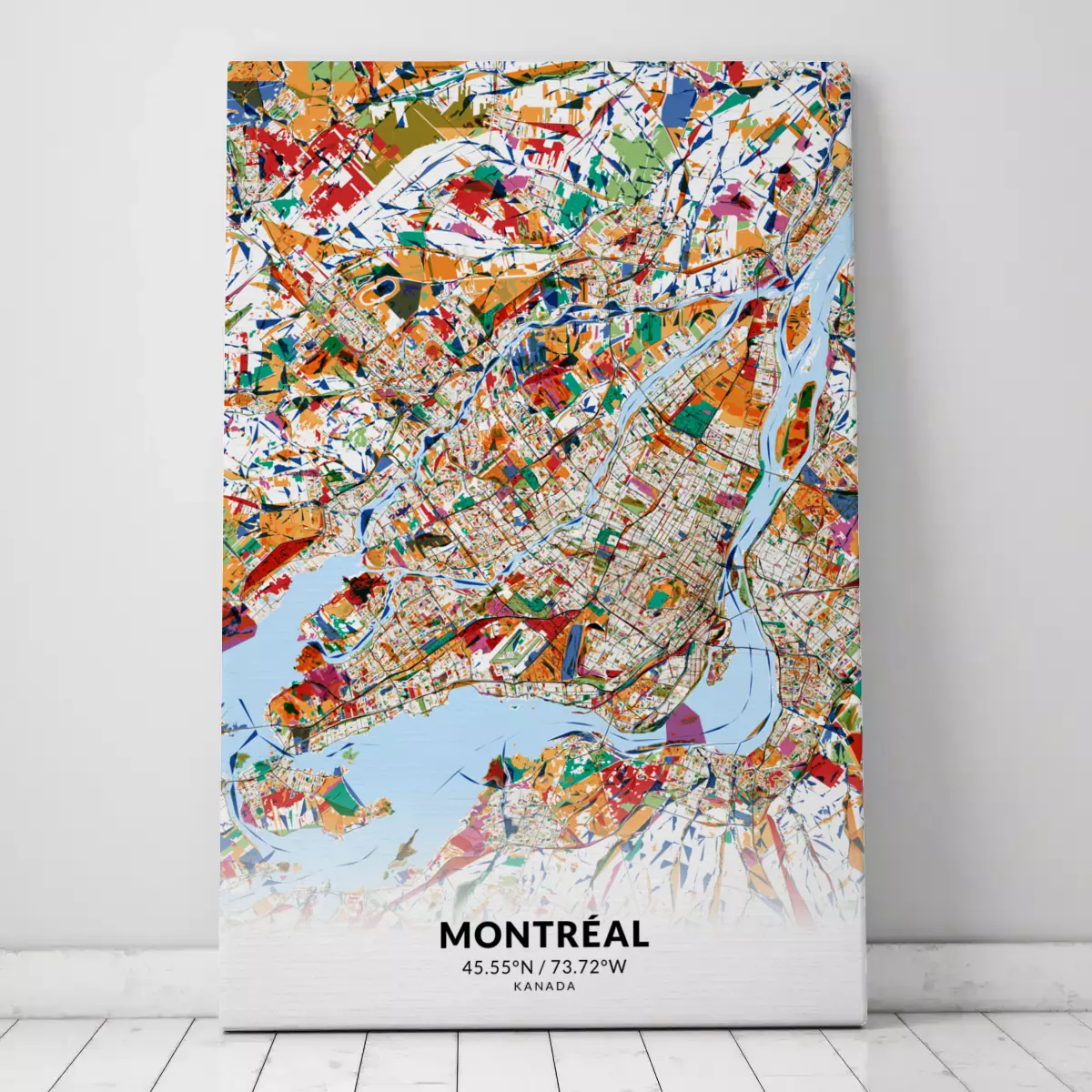 Stadtplan Montréal im Stil Kandinsky