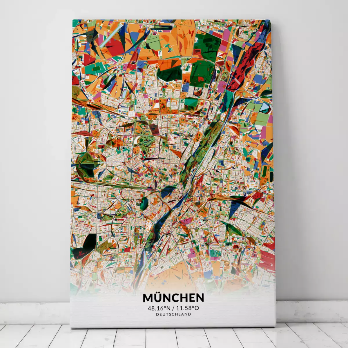 Stadtplan München im Stil Kandinsky